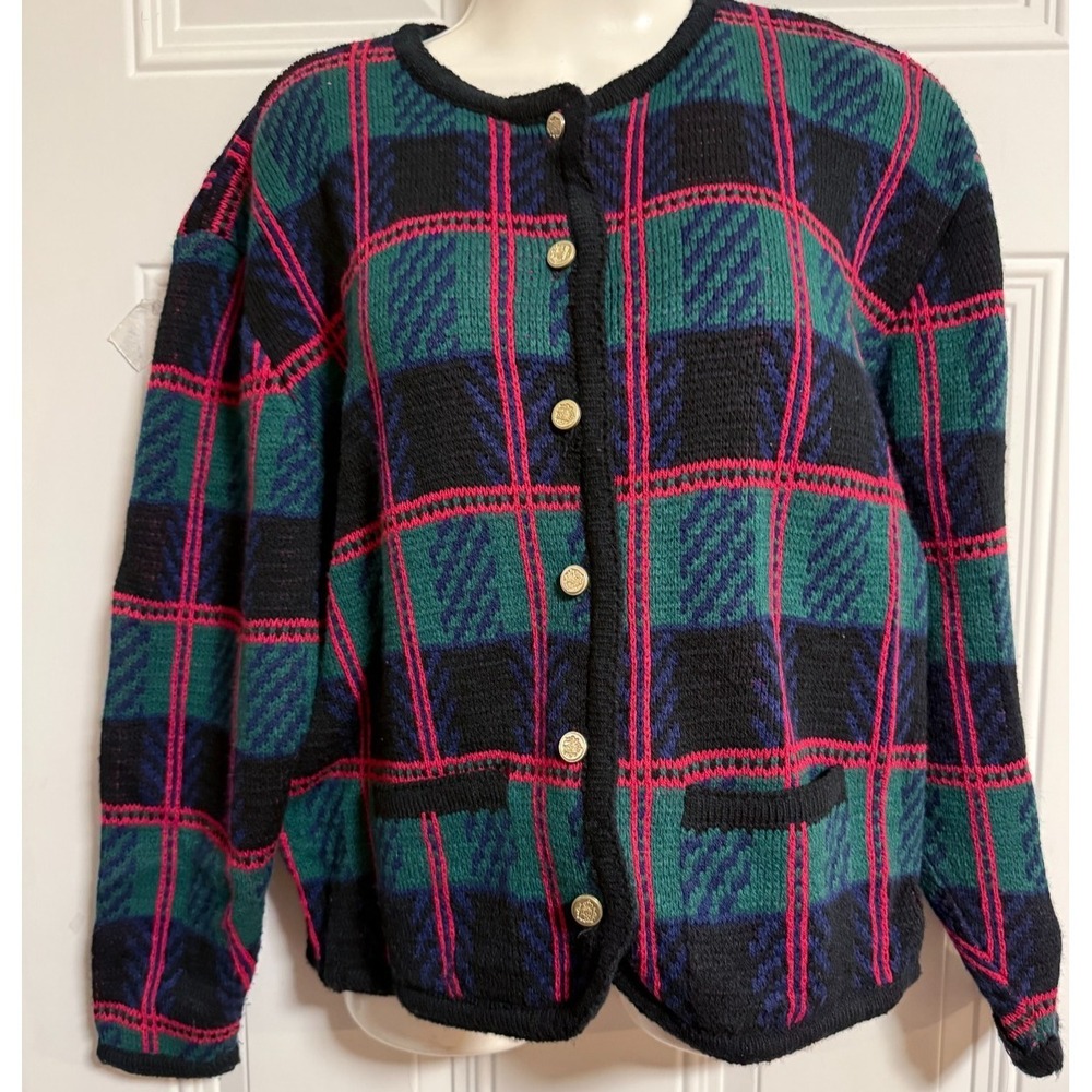 Tally-Ho Cardigan Sweater SZ XL Timeless Classic Career Chic Mom Whimsy Cottage